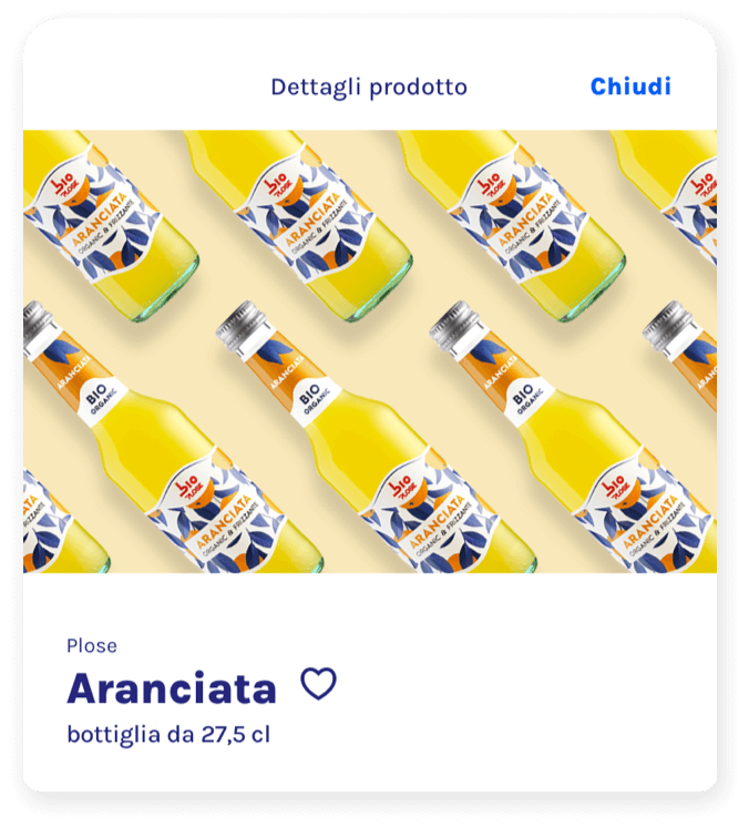 Schermata applicazione dettagli prodotto